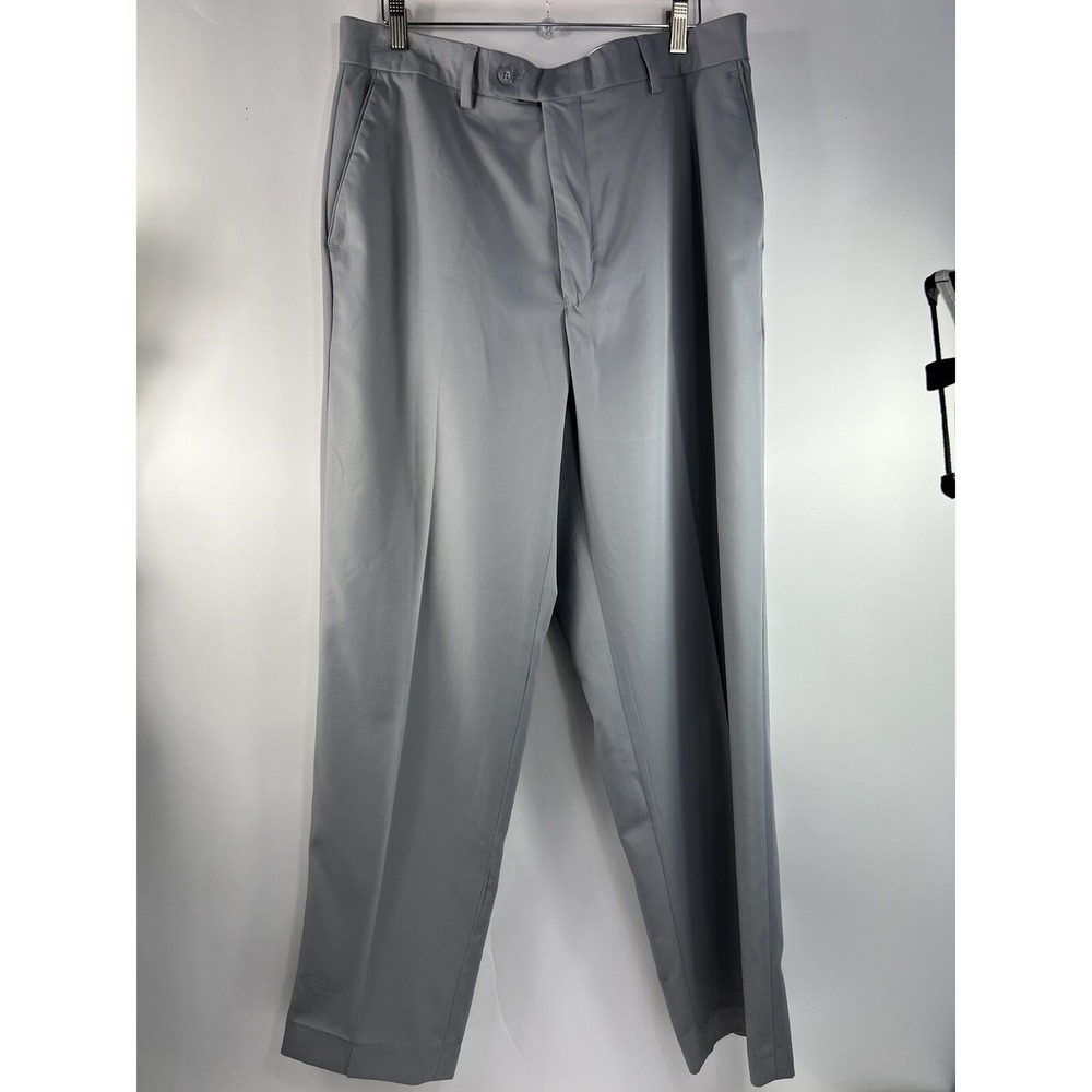 Alan Flusser‎ Golf Pants Men's Sz 36x32 Gray Flat Front